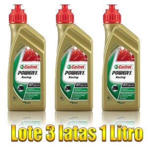 Aceite Castrol Moto 4T Power 1 Racing 10w50 1Ltr -LOTE 3 LATAS-