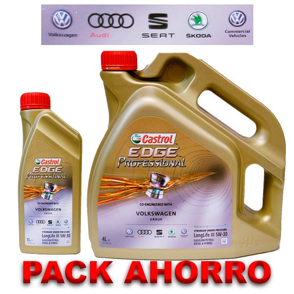 Aceite Castrol Edge Longlife Iii 5w30 Pack Ahorro