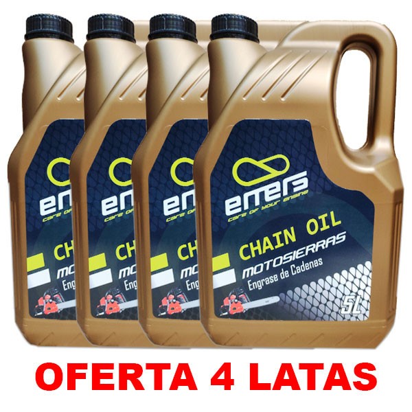 Aceite Motosierra Emers 5L PACK 4 LATAS