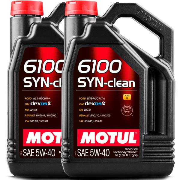 Aceite Motul 6100 SYN-Clean C3 5w40 5L ¡OFERTA 2 LATAS!