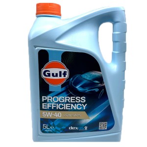 Aceite coche Gulf 5w40 Progress Efficiency 5Lt