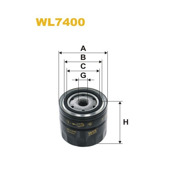 Filtro aceite Wix WL7400