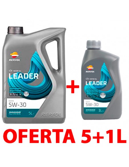 Aceite sintético Repsol Leader C2 C3 5W30 5 litros - Suministros Urquiza