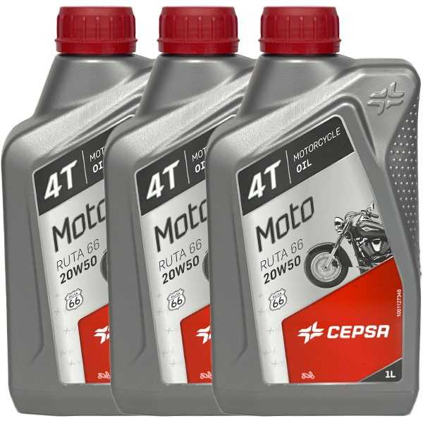 Aceite Cepsa Moto Ruta 66 1Ltr -LOTE 3 LATAS-