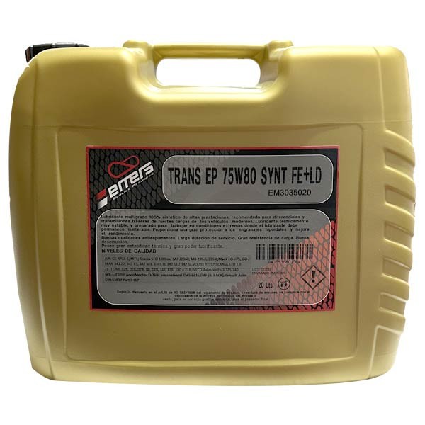 EMERS OIL TRANS EP 75W80 SYNT FE+LD 20L