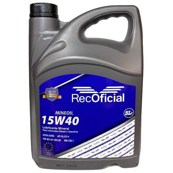 RecOficial 15w40 Mineoil A3/B3 5L