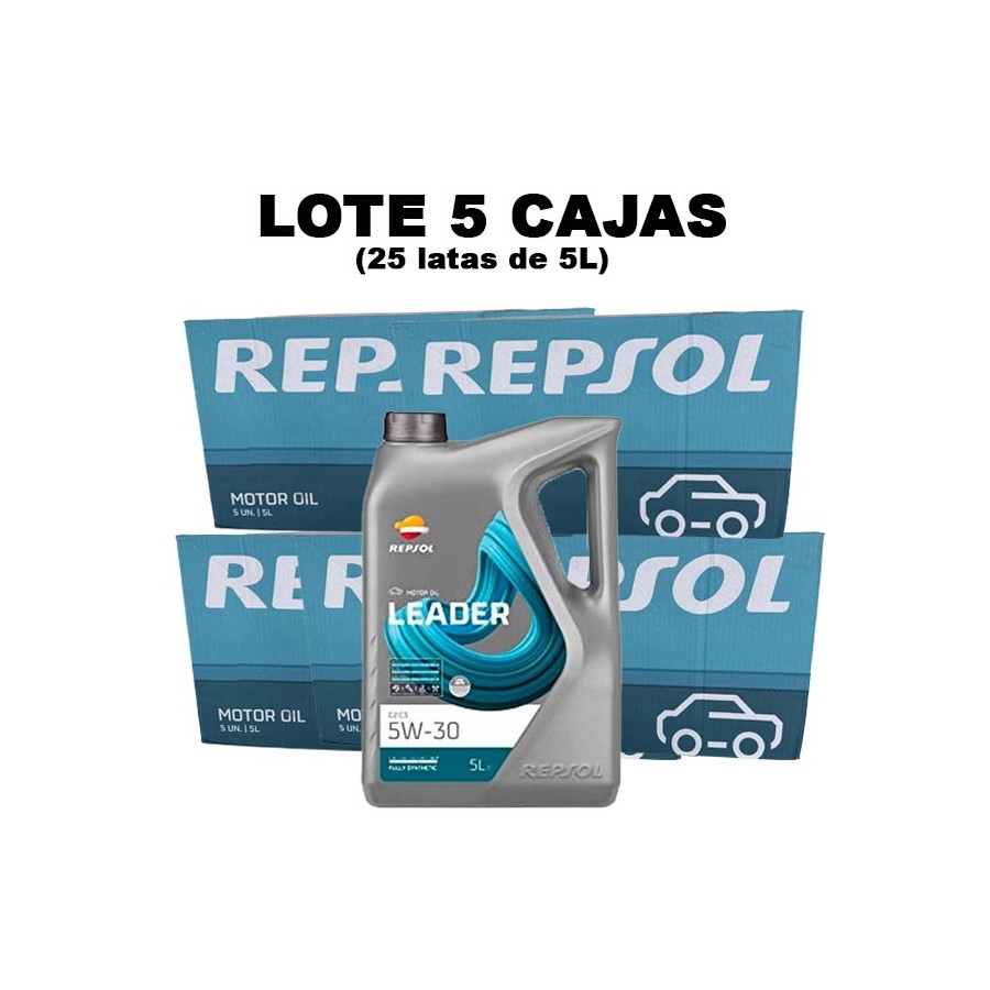 Aceite Repsol Leader 5w-30 Full Sintético Por Tres Galones
