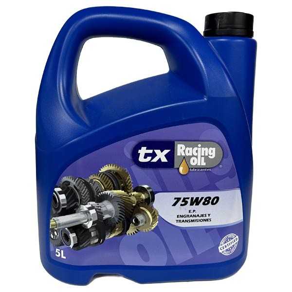 ✔ OFERTA ✔ 75W80 GL4 tx Racing Oil Transmisiones EP 5L