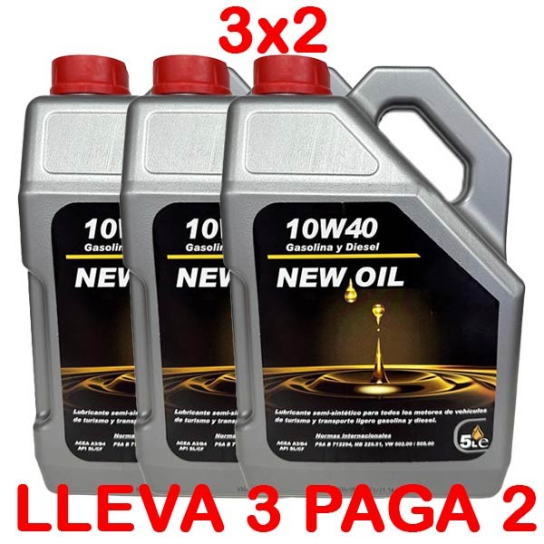 New Oil 10w40 5L PACK 3 LATAS