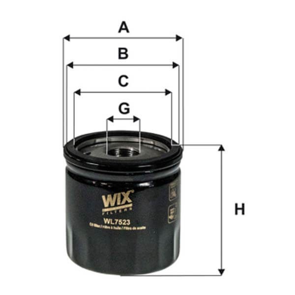Filtro aceite WL7523 Wix