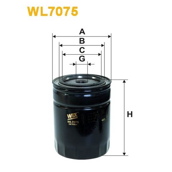 Filtro aceite WL7075 Wix
