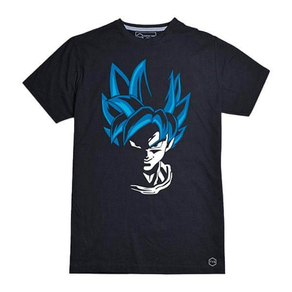 Camiseta Goku pelo azul color negra