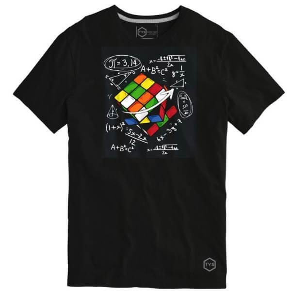 Camiseta Cubo Rubik Negra