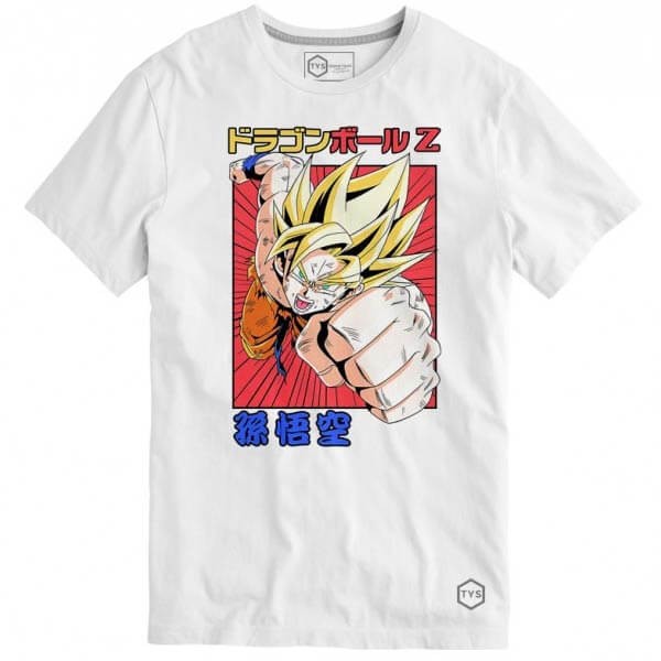 Camiseta Goku Volando Blanca
