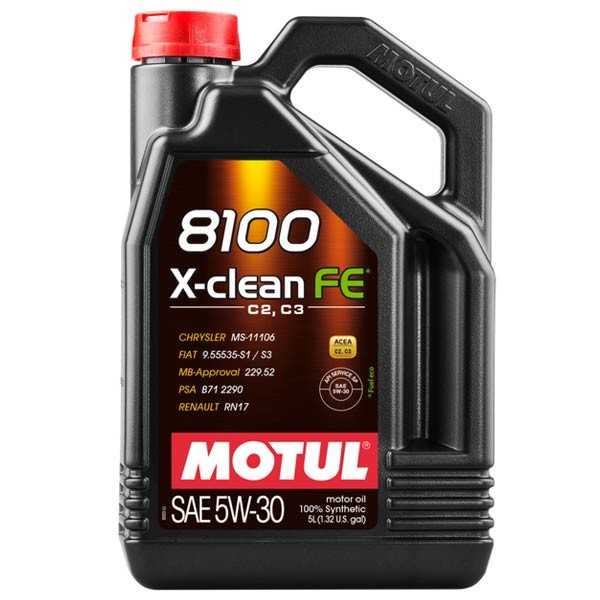 Motul 8100 5w30 X-Clean FE C2 C3 5L