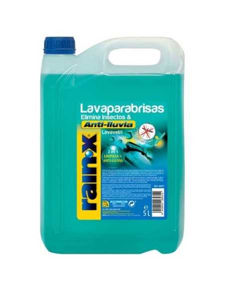 Lavaparabrisas Eliminador de Insectos y Antilluvia Rain-X 5L