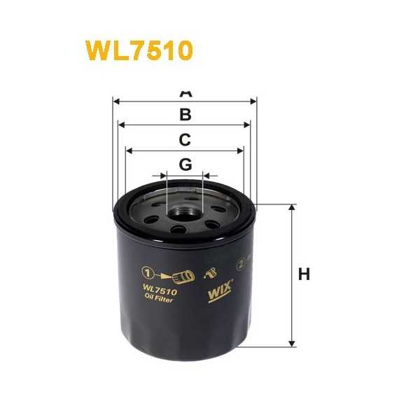 Filtro aceite Wix WL7510