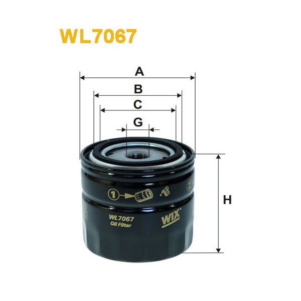 Filtro aceite Wix WL7067