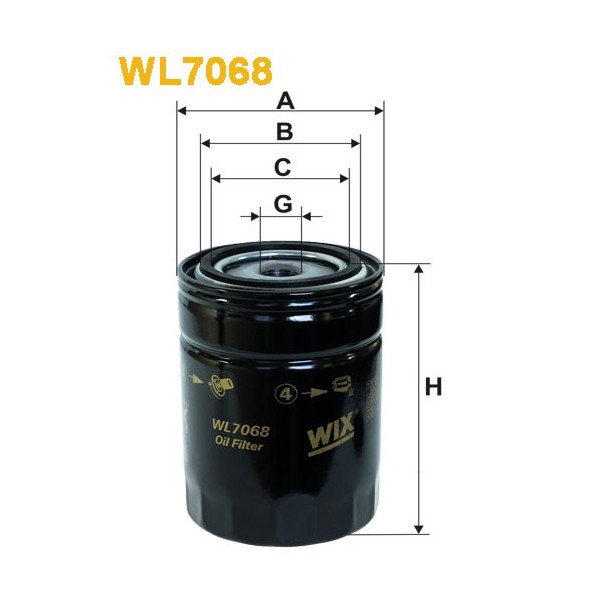 Filtro aceite Wix WL7068