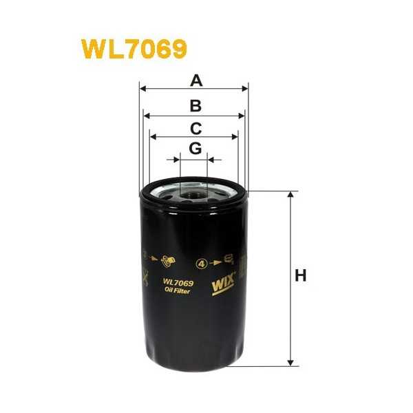 Filtro aceite Wix WL7069