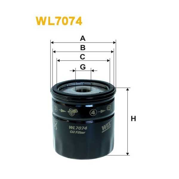 Filtro aceite Wix WL7074