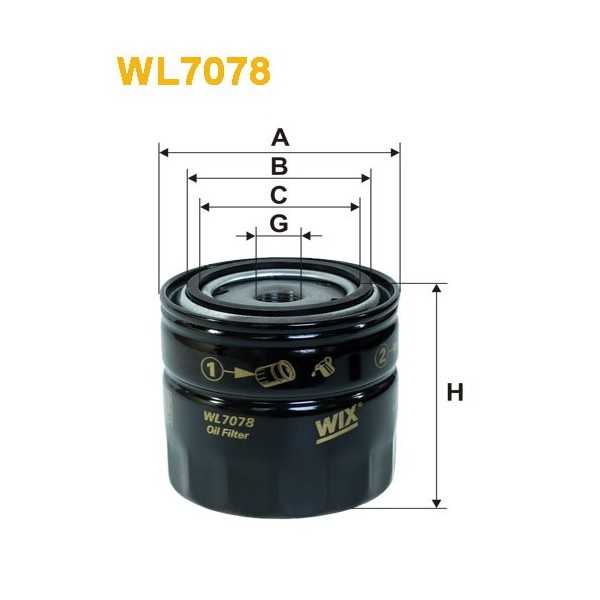 Filtro aceite Wix WL7078