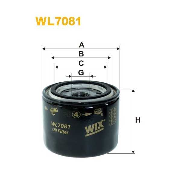 Filtro aceite Wix WL7081