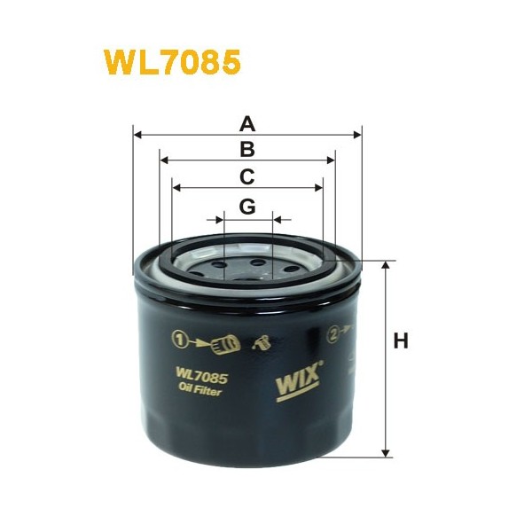 Filtro aceite Wix WL7085