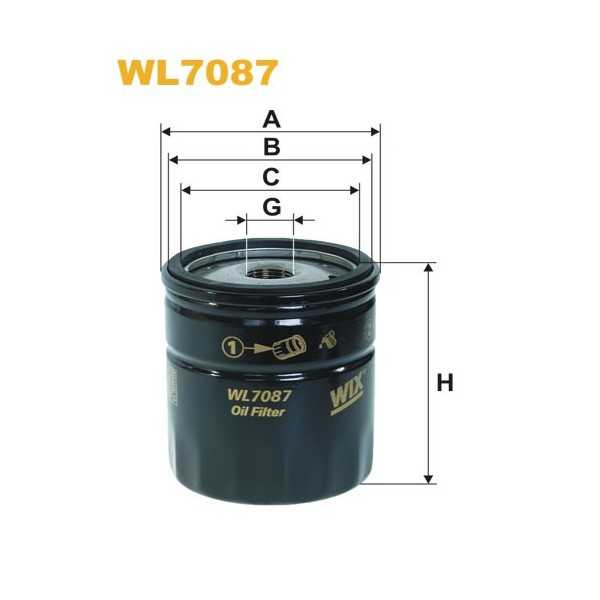 Filtro aceite Wix WL7087