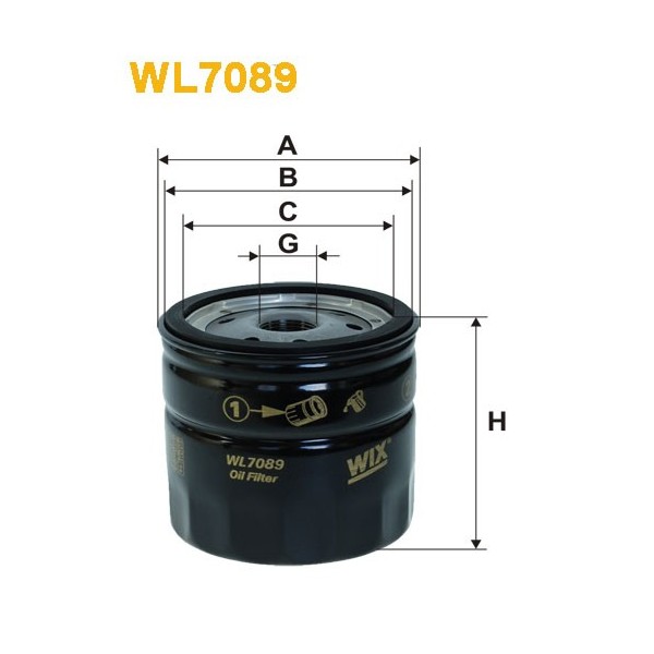 Filtro aceite Wix WL7089