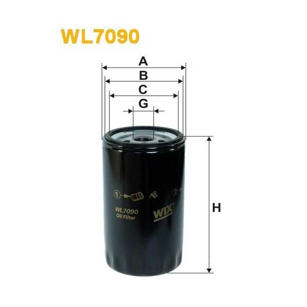 Filtro aceite Wix WL7090
