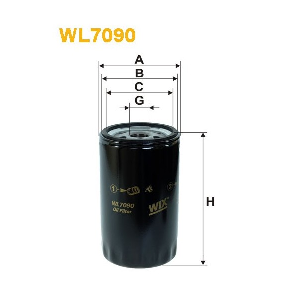 Filtro aceite Wix WL7090