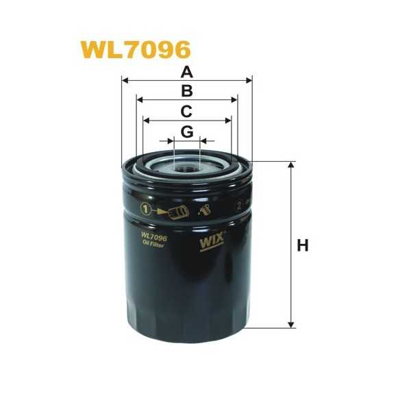 Filtro aceite Wix WL7096