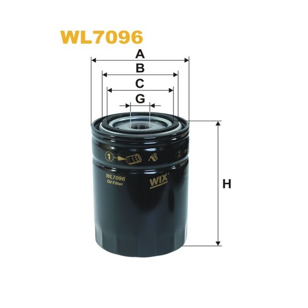 Filtro aceite Wix WL7096