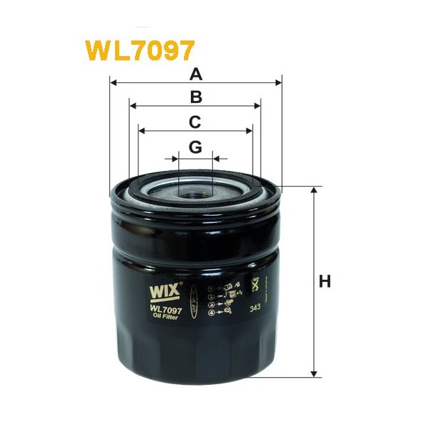 Filtro aceite Wix WL7097