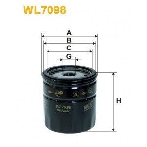 Filtro aceite Wix WL7098