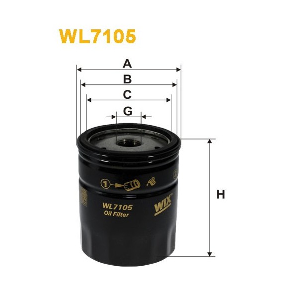 Filtro aceite Wix WL7105