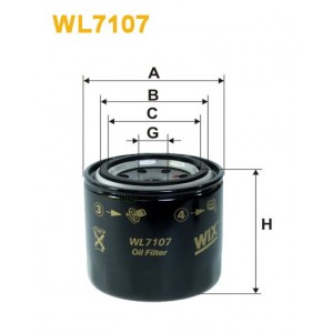 Filtro aceite Wix WL7107