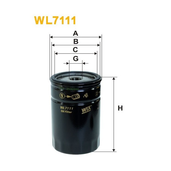Filtro aceite Wix WL7111
