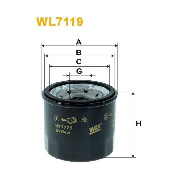 Filtro aceite Wix WL7119