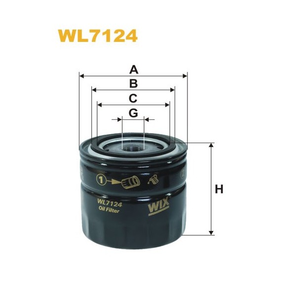 Filtro aceite Wix WL7124