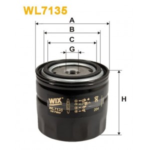 Filtro aceite Wix WL7135