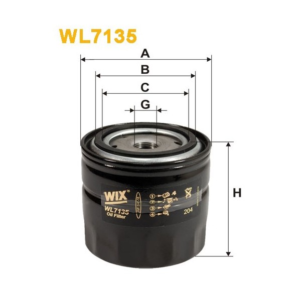Filtro aceite Wix WL7135