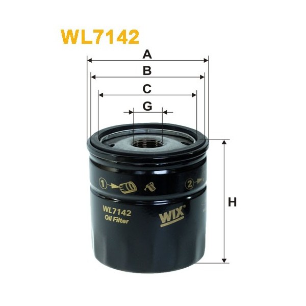 Filtro aceite Wix WL7142