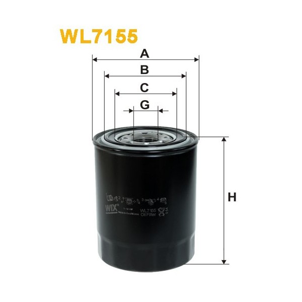 Filtro aceite Wix WL7155