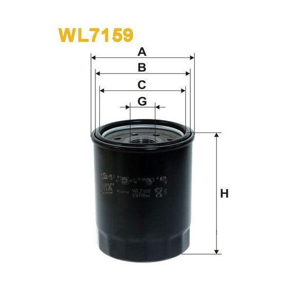 Filtro aceite Wix WL7159