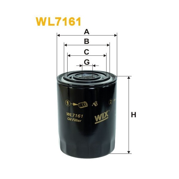 Filtro aceite Wix WL7161