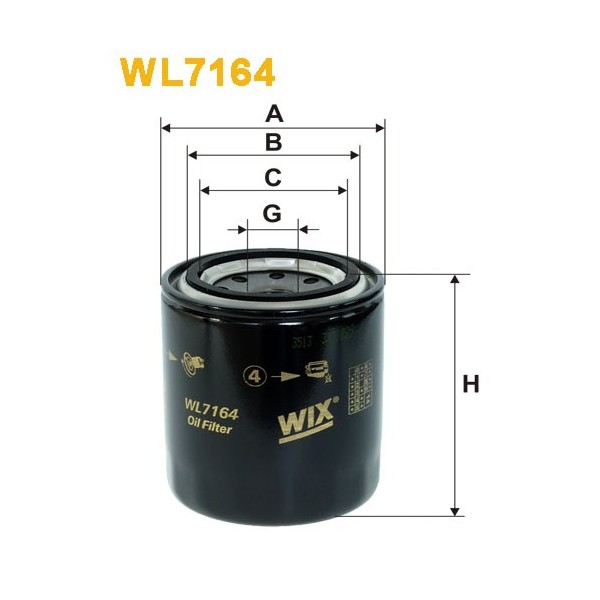 Filtro aceite Wix WL7164
