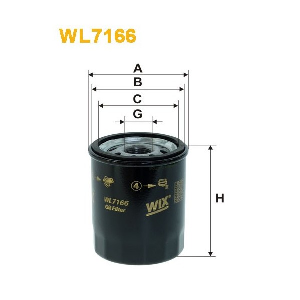 Filtro aceite Wix WL7166