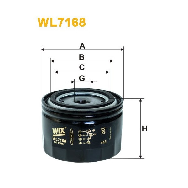 Filtro aceite Wix WL7168